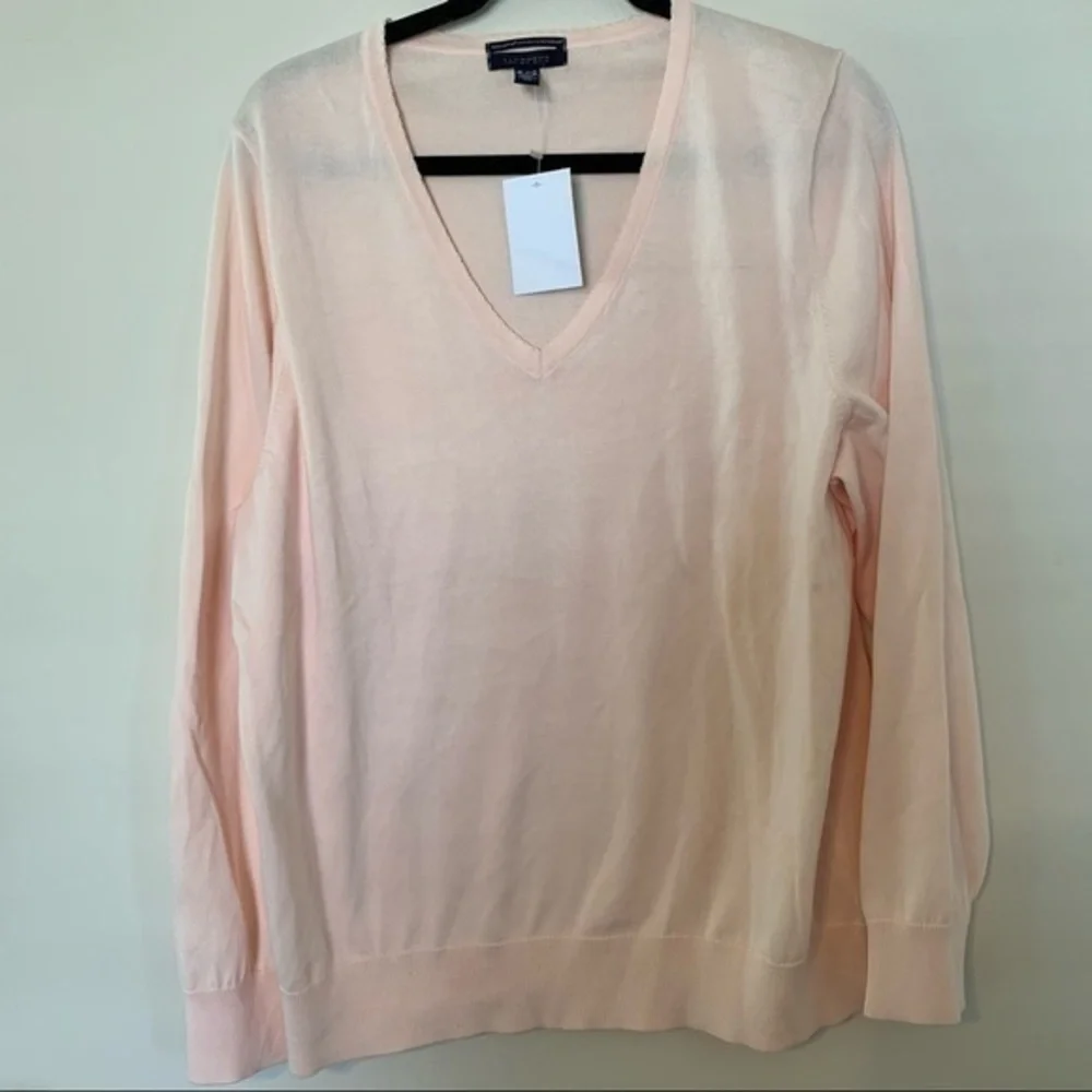 Lands End size 1X pale pink knit top - Picture 1 of 9